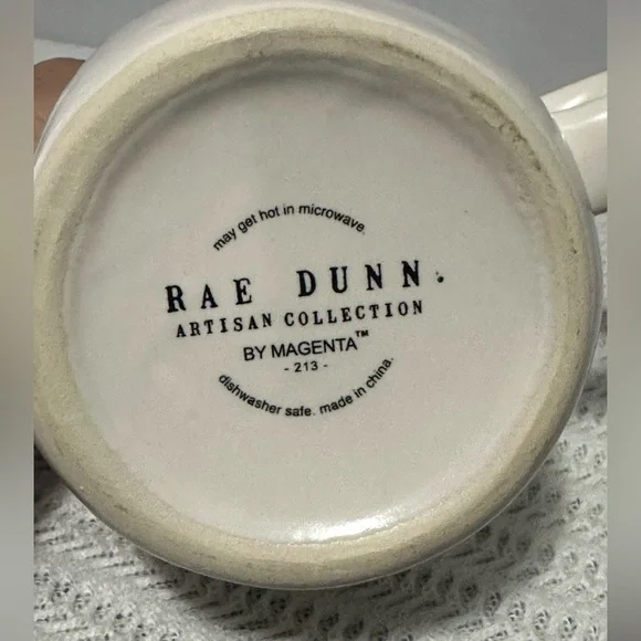 Rae Dunn Cream Mug with Dark Brown Lid - Picture 4 of 5